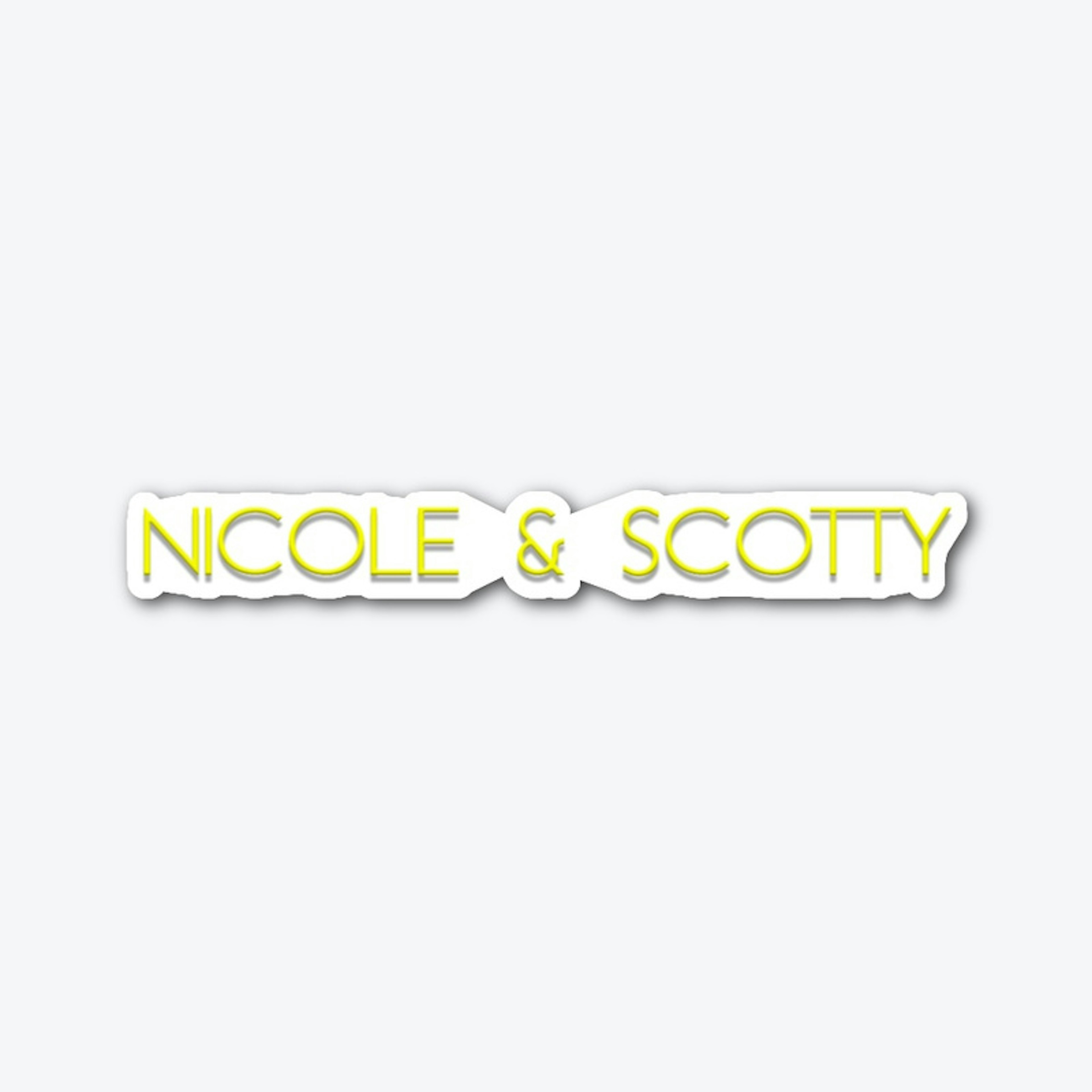 Nicole & Scotty Logo Die Cut Sticker